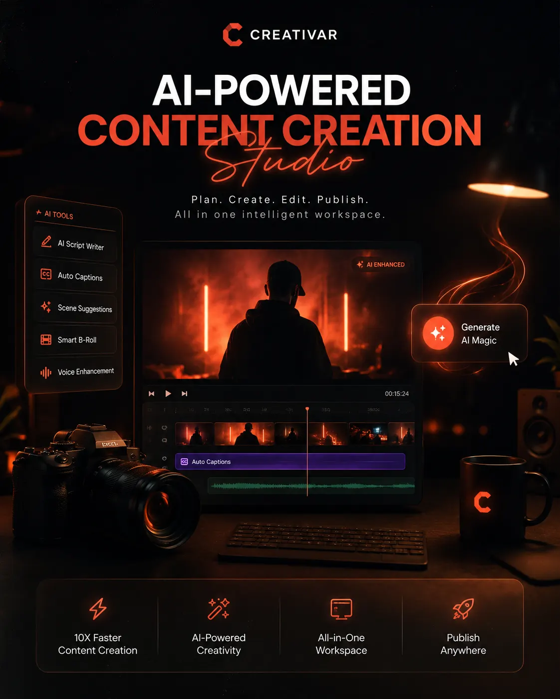 AI content creation studio